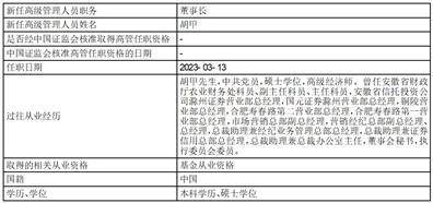 长盛基金管理有限公司高级管理人员变更的公告