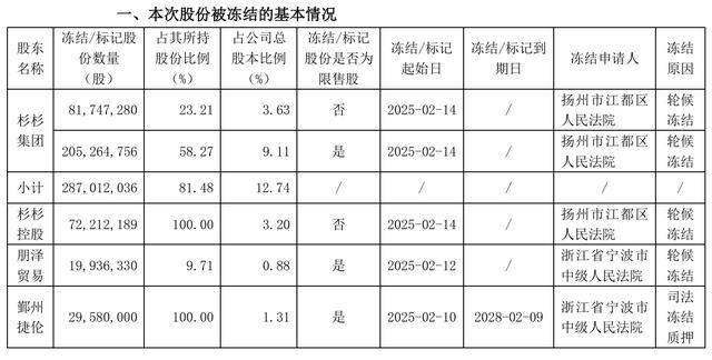 迎上市来首亏后，杉杉股份控股股东被法院裁定重整，三千万股因司法处置变动